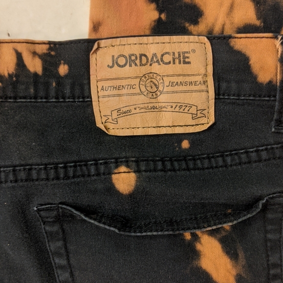 Bleached Grunge Stretchy Black Pants - Picture 12 of 14